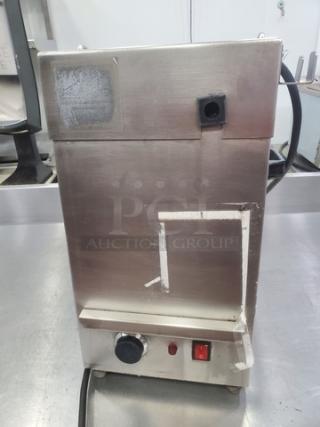 Apex Table Top Jelly Sprayer, stainless steel, knobs and switches visible, unknown condition, sold as is.