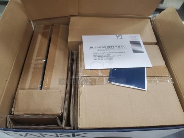 Dansk Haldan 16 Piece Set in original box, unopened. Includes packaging materials and visible business reply mail insert.