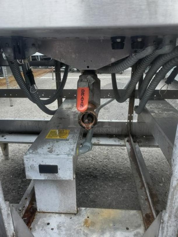 Hobart HFD50 Electric Fryer, 208v, 3 PH. Visible drain valve, attached wiring. Used condition, exterior view.