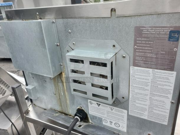 Turbochef Tornado NGCD6 oven, high-speed rapid cook, metal exterior, visible serial and model labels, used condition.