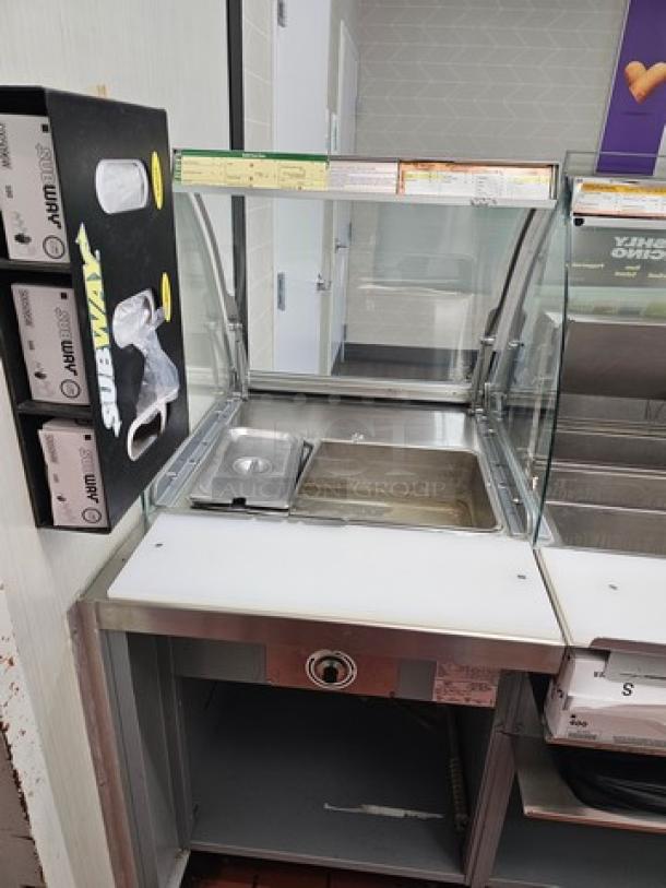 DUKE SUB-HF-L25 electric hot food warmer steam table, stainless steel, single compartment, used condition.