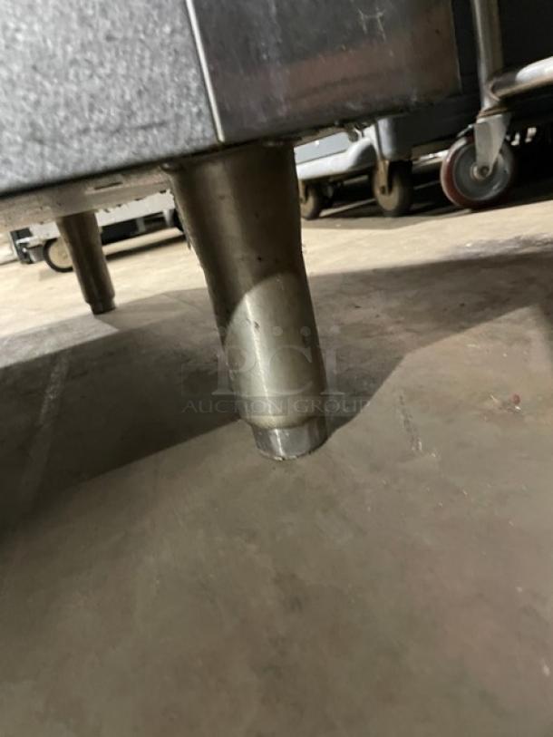 Traulsen Spec Line Series reach-in refrigerator leg, stainless steel, sturdy condition. Model AHT232WUTHHS, 115V 1 Phase.