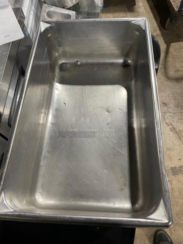 Vollrath Super Pan V Series Hotel/Steamtable Pan, Model 30062, stainless steel, lightly used, commercial-grade.