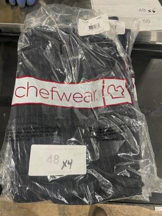 Brand new Chef Wear chef's pants, in original packaging, size 48, set of four.