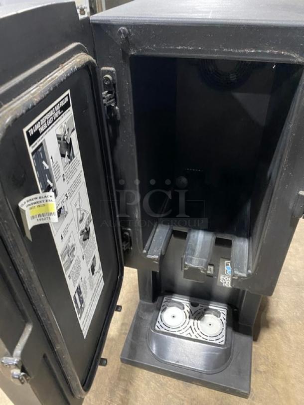 Creamiser Model 230 cold brew dispensing machine with drip tray, SN: CP230-02398. 110V, commercial-grade, pre-owned.