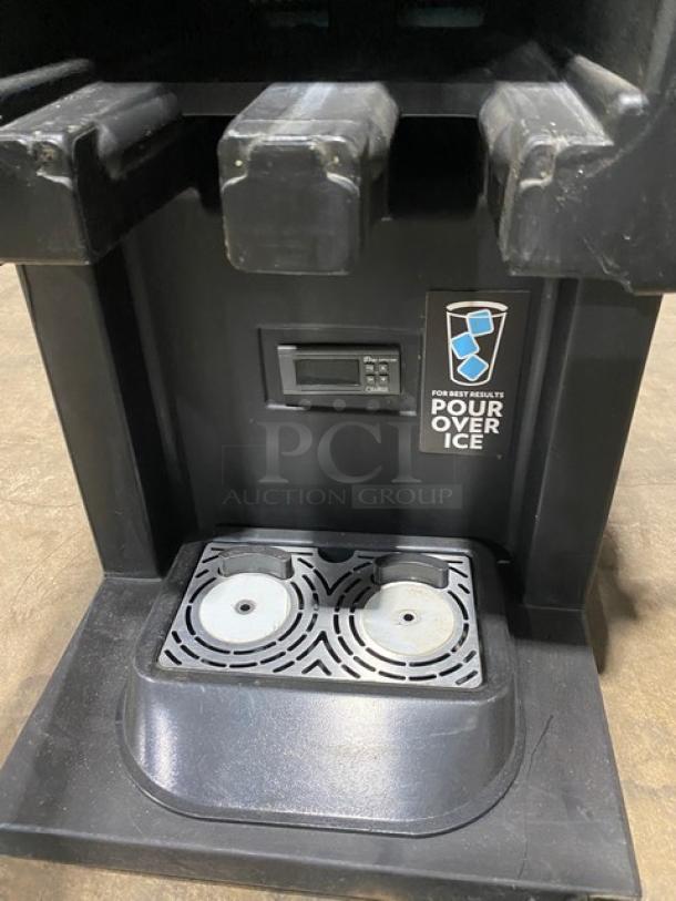 Creamiser Model 230 cold brew machine, electric-powered, with drip tray. Serial: CP230-02398, 110V. "Pour Over Ice" label.