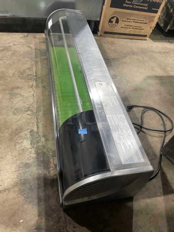 Hoshizaki stainless steel sushi display HNC-150BA-R-S with rear access sliding doors, electric, 115V, good condition.