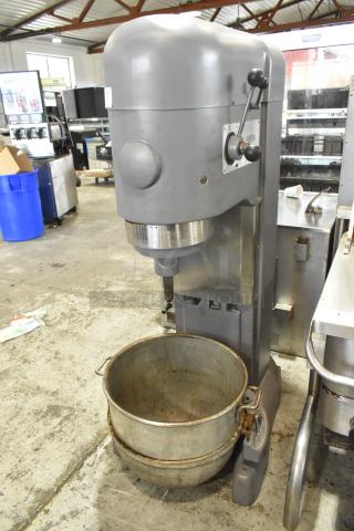 Hobart M 802 Metal Commercial Floor Style 80 Quart Planetary Dough Mixer w/ Metal Mixing Bowl. 208 Volts, 3 Phase. - Item #1198297