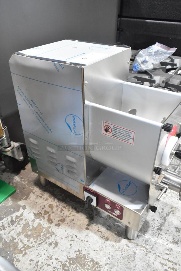 Estella 348PEM4 Commercial 4 lb. Stainless Steel Pasta Extruder, scratch and dent, 120V, 1 Phase, new.