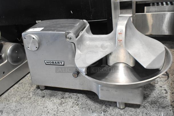 Hobart 84186 metal commercial countertop buffalo chopper, 115V, 1 phase. Features include stainless steel body and spacious bowl.