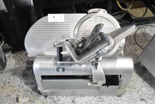 Hobart 1712 stainless steel commercial automatic meat slicer, countertop model, 115 volts, 1 phase, used condition.