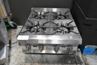 BRAND NEW Cooking Performance Group 351RCPG24NL 4 Burner Gas Range, 88,000 BTU, stainless steel, scratch and dent condition.