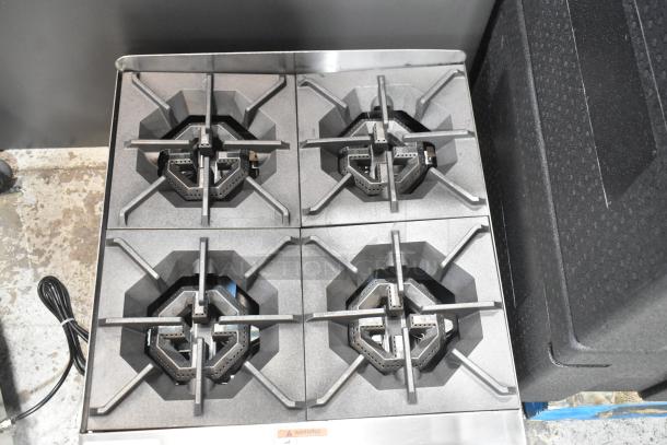 BRAND NEW Cooking Performance Group 351RCPG24NL 4 Burner Gas Range, Stainless Steel, 88,000 BTU, Scratch and Dent Condition.