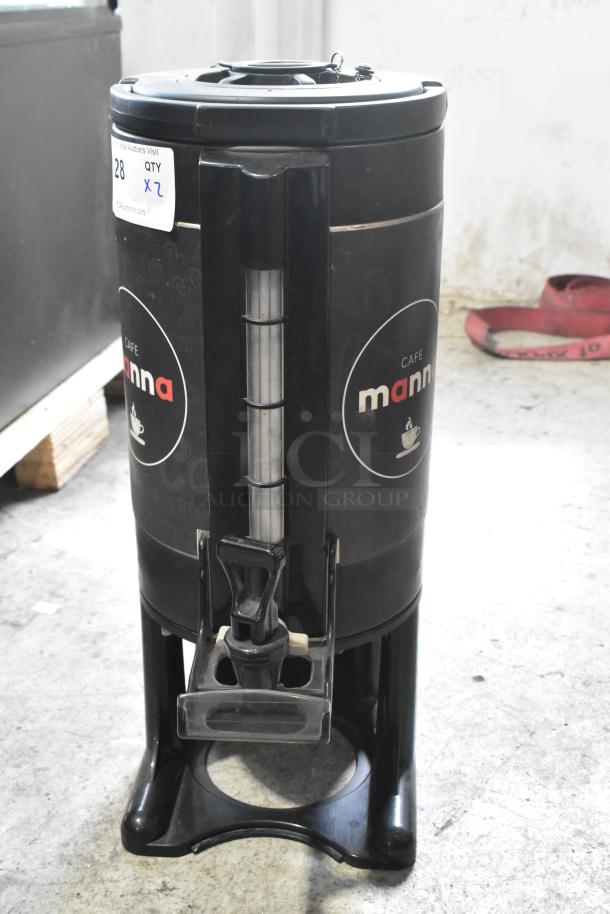 Manna Cafe satellite server, black, with dispensing spout and drip tray. Appears in good condition. Doubling your bid offer.