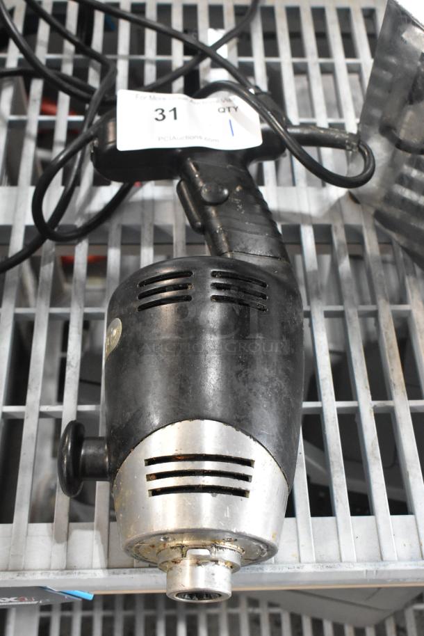 Waring WSB Immersion Blender Base, black, 120 volts, 1 phase, visible wear, includes cable, marked for auction.