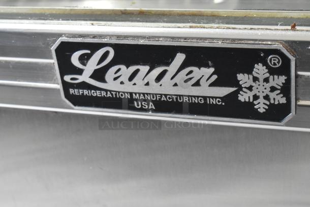 Leader Metal Commercial Deli Display Case, 115 Volts, 1 Phase. Leader branding on label.