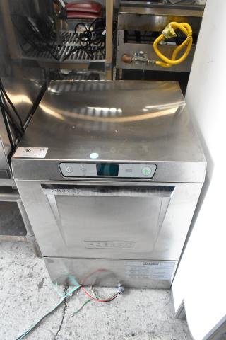 2016 Hobart LXER stainless steel commercial undercounter dishwasher, 120/208-240V, 1 Phase, in good condition, with control panel and tags visible.