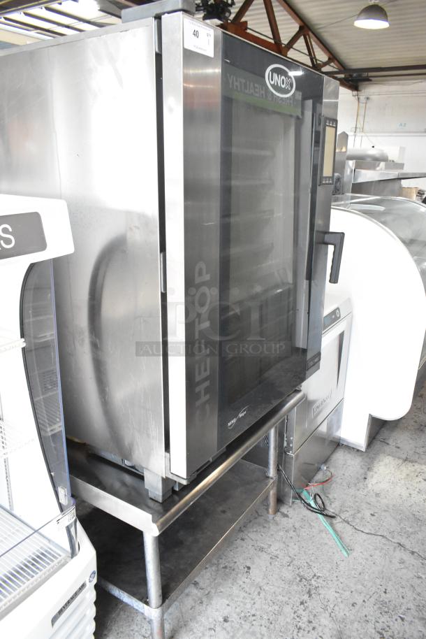 2018 Cadco Unox XAVC-10FS-GPR stainless steel combi oven, 49,260 BTU, commercial half-size, excellent condition.