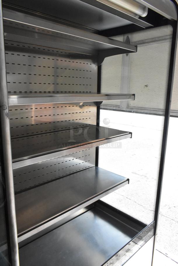 Sifa GAEP6L096N0710 metal merchandiser, 220-240V, 1 phase, multiple shelves, suitable for commercial grab and go use.