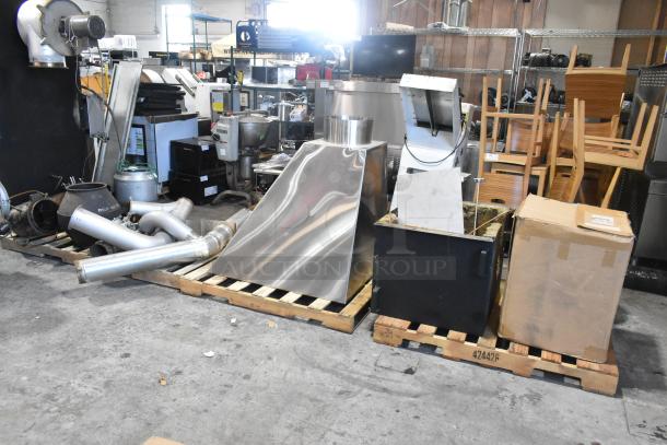 US Roaster Corp metal commercial natural gas roaster/smoker on pallet, 208-230/460 volts, 3 phase, used condition.