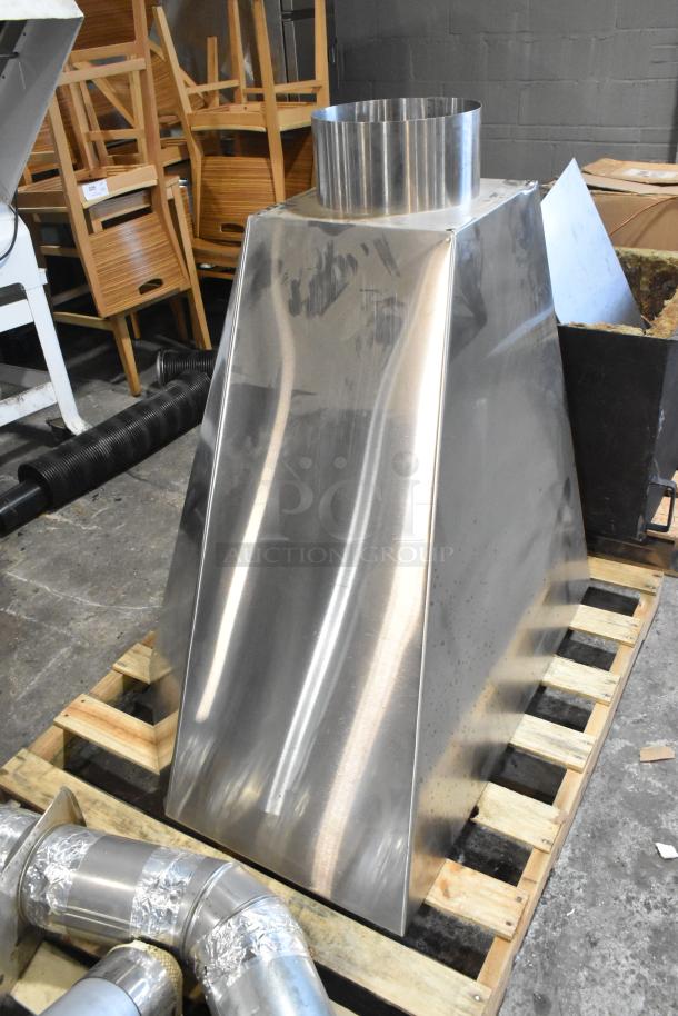 US Roaster Corp metal commercial gas roaster/smoker, 208-230/460V, 3 phase, stainless steel, on pallet, excellent condition.