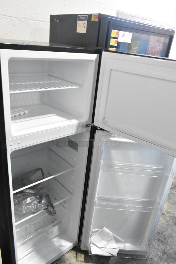 2024 Frigidaire EFR781-B-6COM cooler with freezer, open doors showing clean interior, 115 volts, 1 phase.