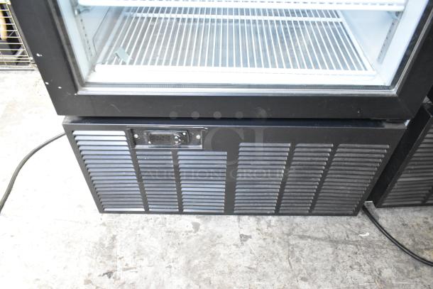 2019 Habco SE18 metal cooler merchandiser with poly-coated racks, single door, 115 volts, 1 phase, good condition.