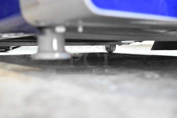 2023 Red Bull RB-SMC 130 ECO cooler base view, showing metal structure and caster for mobility.