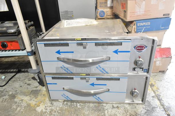 BRAND NEW Wells RW26HD stainless steel 2-drawer warming drawer, 120V, 1 phase; scratch and dent condition.