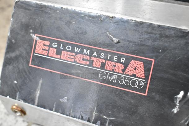 Glowmaster Electra GMI-3500 single burner induction range, stainless steel, commercial grade, 208V, 1 phase. Marking visible.