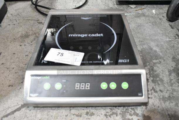 Vollrath 59300 Mirage Cadet stainless steel induction range, 120V, single burner, digital display, in good condition.