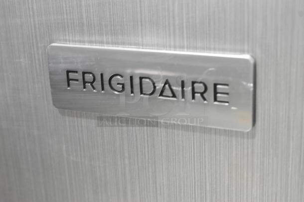 Frigidaire EFR780-B-6COM reach-in cooler label on stainless steel surface, 115 volts, 1 phase.