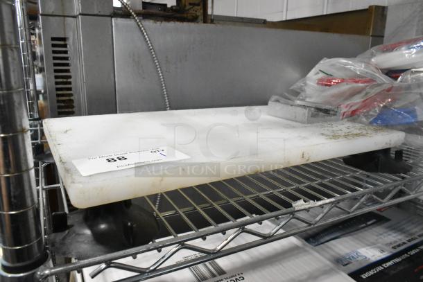 Nemco cutting board mount for vegetable slicer, shows signs of use. Features stable suction feet. Auction tag displaying number 88.
