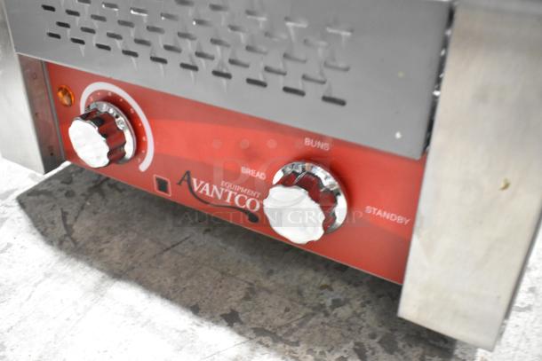 Avantco 184T140 conveyor toaster, stainless steel, 10" wide, 3" opening, 300 slices/hr, brand new, scratch and dent, 120V.