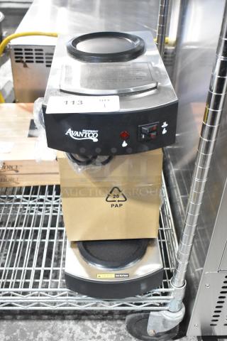 BRAND NEW SCRATCH AND DENT! Avantco 177C10 Stainless Steel 12 Cup Pourover Commercial Coffee Maker with 2 Warmers. 120 Volts, 1 Phase. - Item #1198507