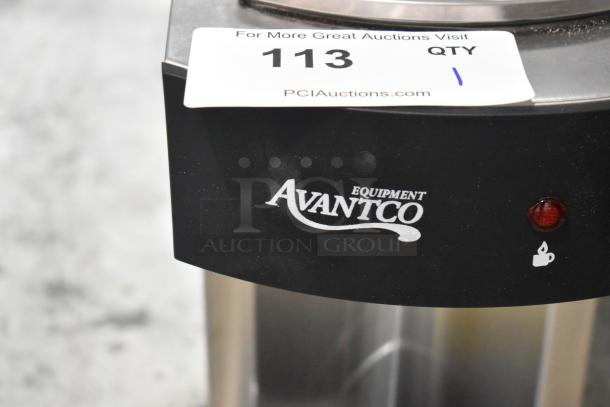 Brand new Avantco 177C10 stainless steel 12-cup pourover coffee maker with 2 warmers, scratch and dent condition.