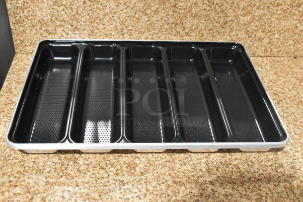 Metal 5 Slot Non-Stick Bread Pan, brand new, perforated surface, scratch and dent condition, ideal for baking.
