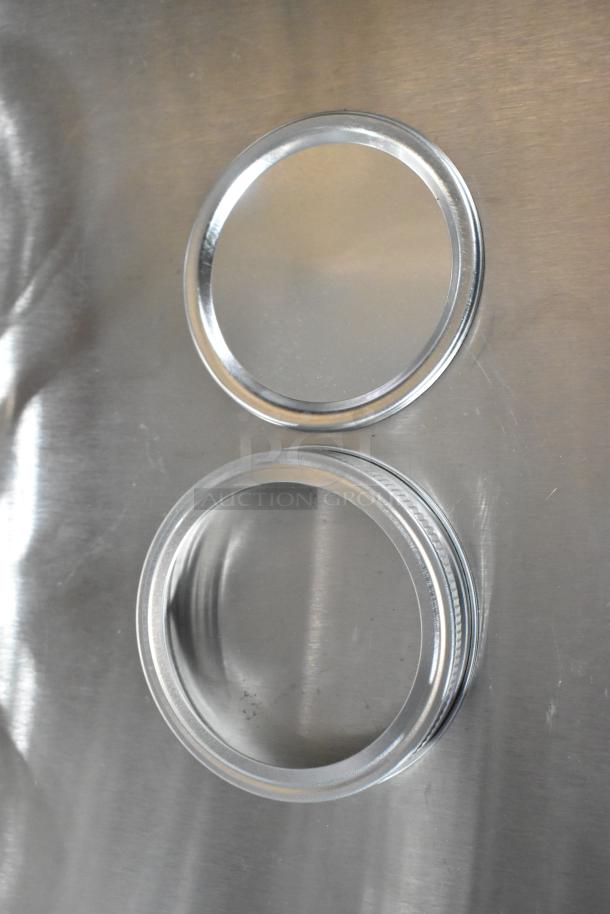 Metal lids for glass jars, brand new condition, part of a scratch and dent auction.