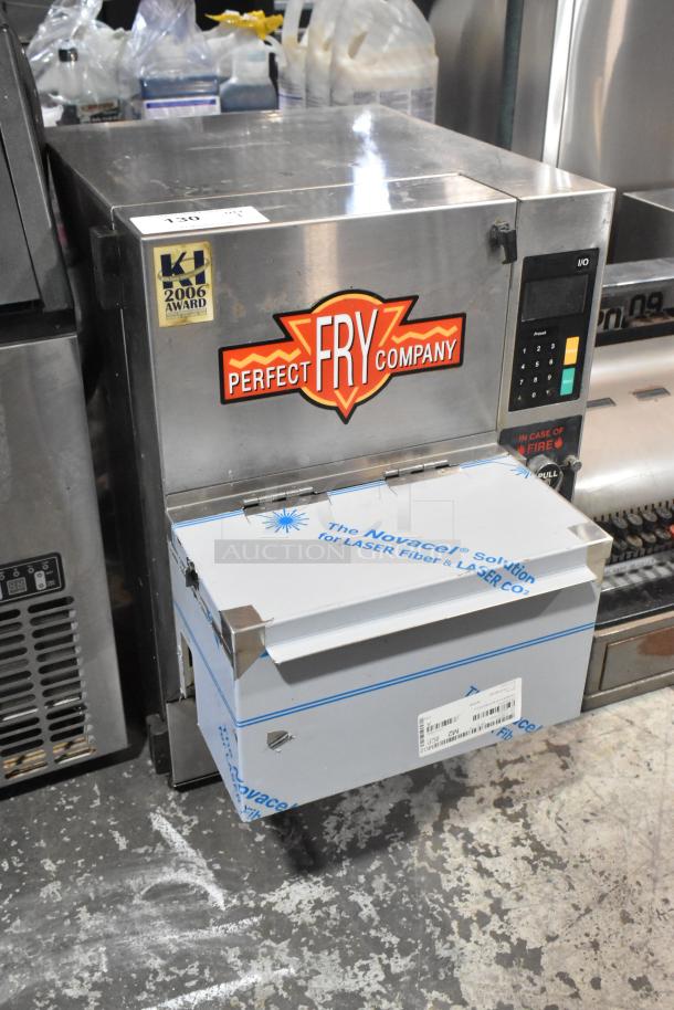 Perfect Fry Company PFA720 ventless fryer, stainless steel, commercial countertop, electric, 240V, with control panel, award sticker.
