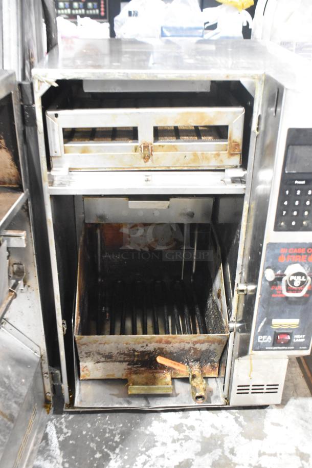 Perfect Fry Company PFA720 ventless fryer, stainless steel, electric, 240V. Visible wear on interior, control panel intact.