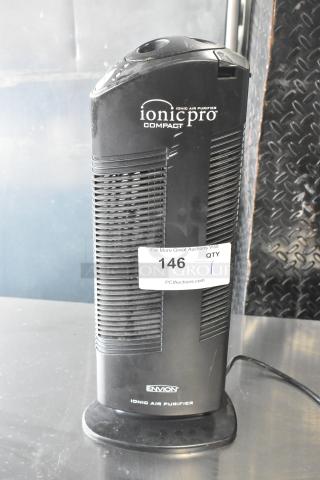 Envion Ionic Air Purifier, 115 volts, compact, black, visible label, used condition, electrical cord attached.