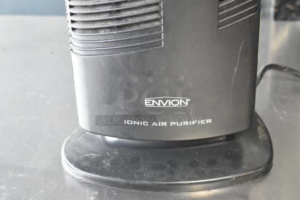 Envion Ionic Air Purifier, 115V, 1 Phase; features vented design. Visible wear on surface; clean black finish.
