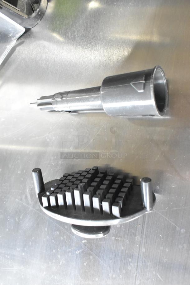 Black & Decker food processor accessories, including blades, in a hard case. Appears in excellent condition.