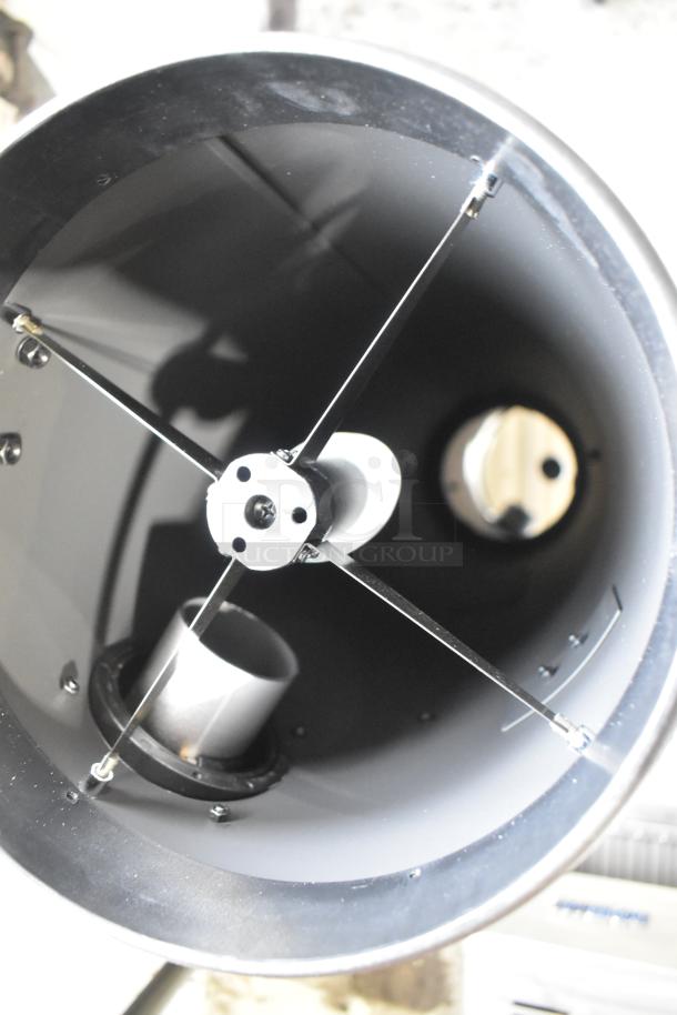 Celestron StarSense 22470 Explorer DOB Telescope. Aperture 203mm, Focal Length 1200mm. Inner view, detailing optics.