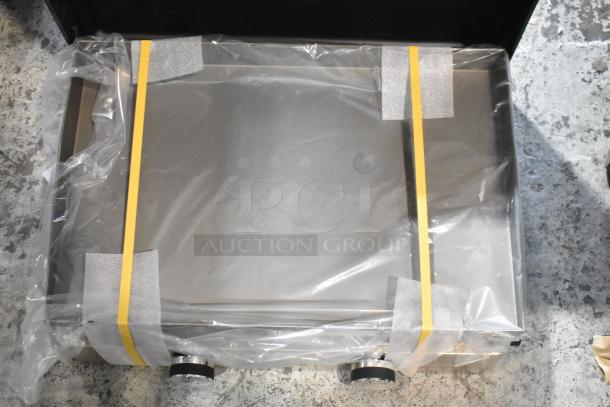 Hongtaok K23B Metal Propane Griddle, 21,000 BTU, new condition, in packaging, with visible control knobs and protective wrap.