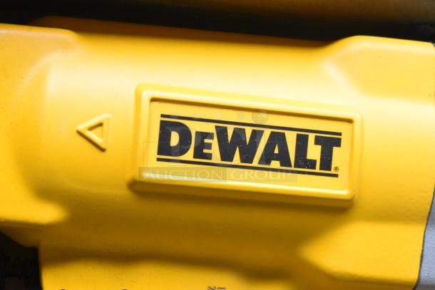 DeWalt DW451S2 Wide Crown Lathing Stapler, yellow casing, visible DeWalt logo, durable design, minimal wear.