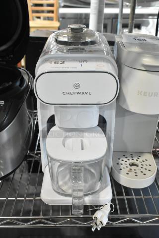 Chefwave CW-NMM Non Dairy Milk Maker, 120V, 1 Phase, white, countertop model, includes glass container, label intact.