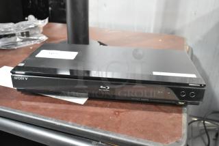 Sony BDP-S560 Blu-Ray Disc DVD Player; sleek black design, HDMI output, WLAN capable, good condition.