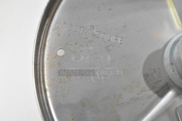 Robot Coupe food processor blade, model J6x6, used condition, visible brand marking.