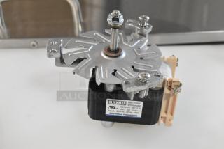 Brand new Blickman R61-120H3 fan motor, 120VAC, 60Hz, 45W. Minor scratch and dent. Includes mounting hardware.